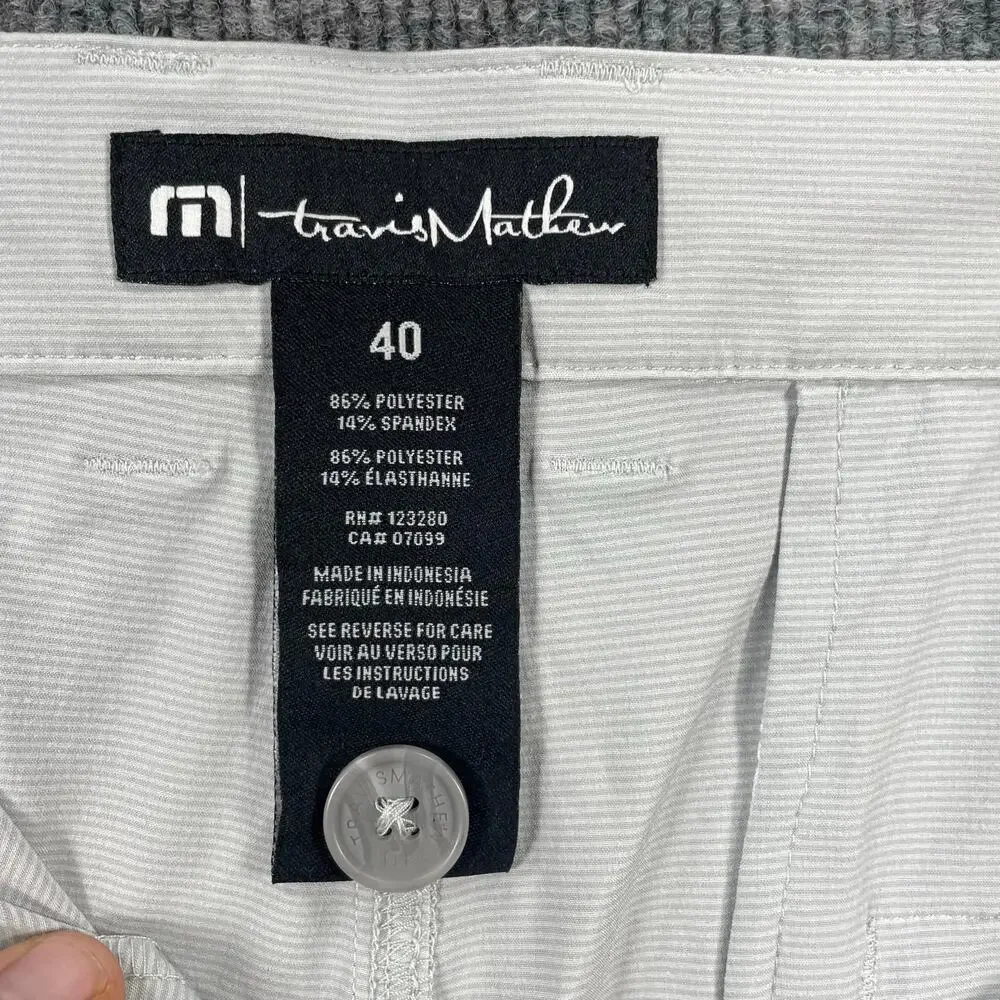 NWT Travis Mathew Carlsbad Golf Shorts Men's 40 Gray Wrinkle Resist Stretch